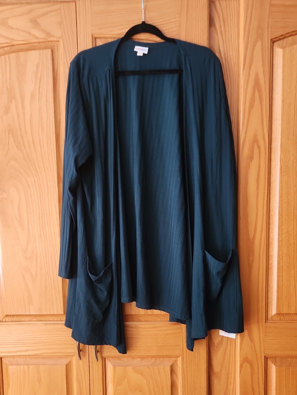 LuLaRoe Teal Open-Front Longline Cardigan